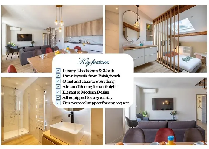 Brp Center, Floor Luxurious I, 4 Bedrooms+3 Bathrooms Lägenhet Cannes